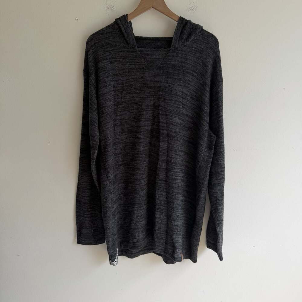 PAKA Original Hoodie Sweater Pullover Size XXL Handmade Peru Gray Alpaca Unisex